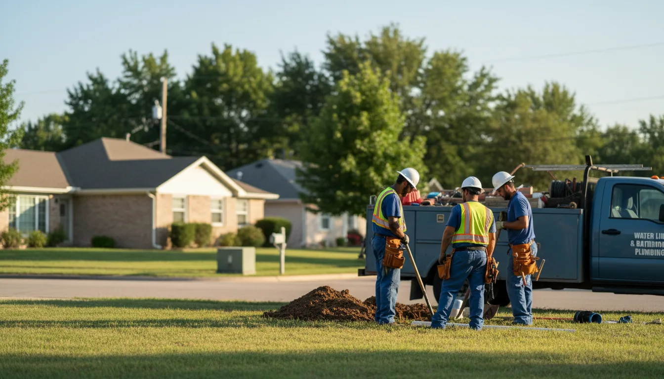 Residential water line and bathroom plumbing service in Schleswig, IA